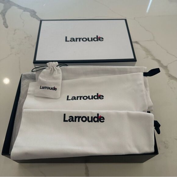 LARROUDE Ines Pump in Scarlet Leather NEW IN BOX! - Picture 10 of 14